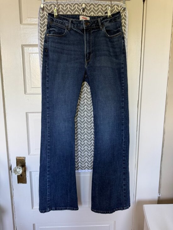 Wrangler Pants - Wrangler High Rise Fierce Flare Jeans 10x34 Dark Wash Bootcut Flare